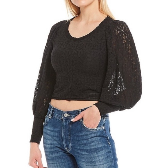 Free People Tea Time puffy sleeve top - Picture 9 of 13
